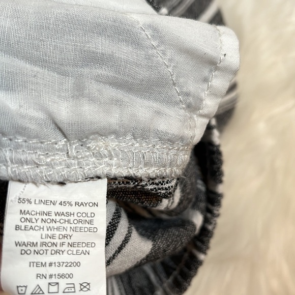 BRIGGS Straight Leg Striped Linen Blend Pant - Picture 9 of 9